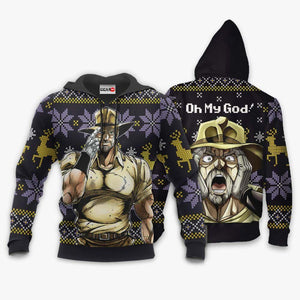 Joseph Joestar Ugly Christmas Sweater Custom Anime Jojo's Bizzare Adventure Xmas Gifts