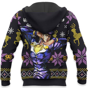 Josuke Higashikata Ugly Christmas Sweater Custom Anime Jojo's Bizzare Adventure Xmas Gifts