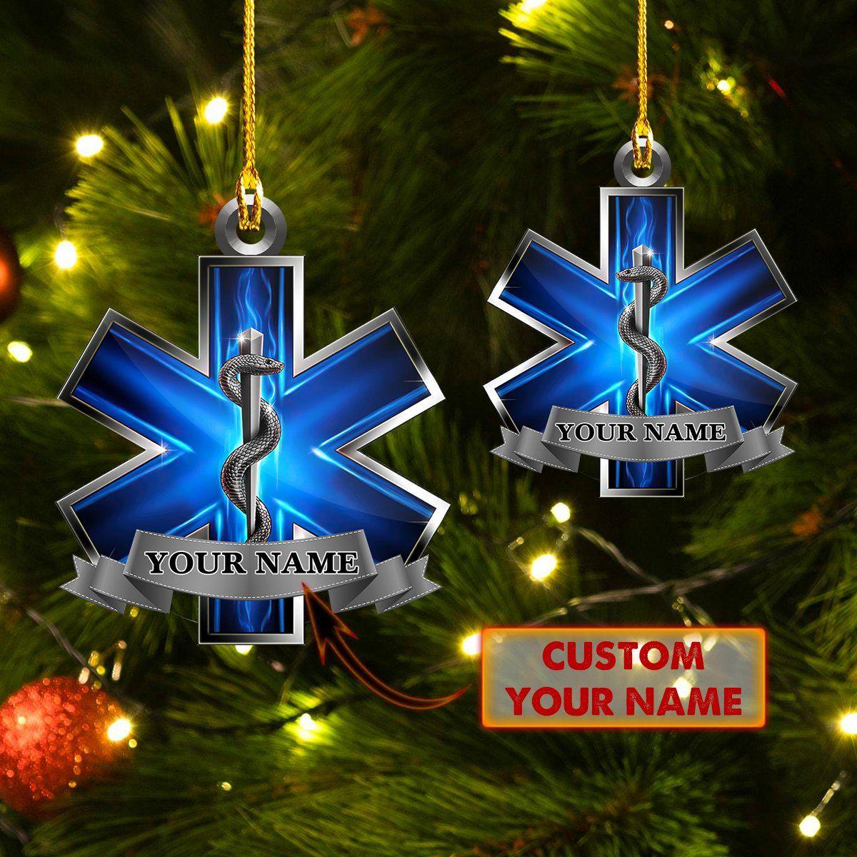 giftngon - Personalized NURSE Christmas Ornament | Custom Shaped Ornament | Custom Name V11