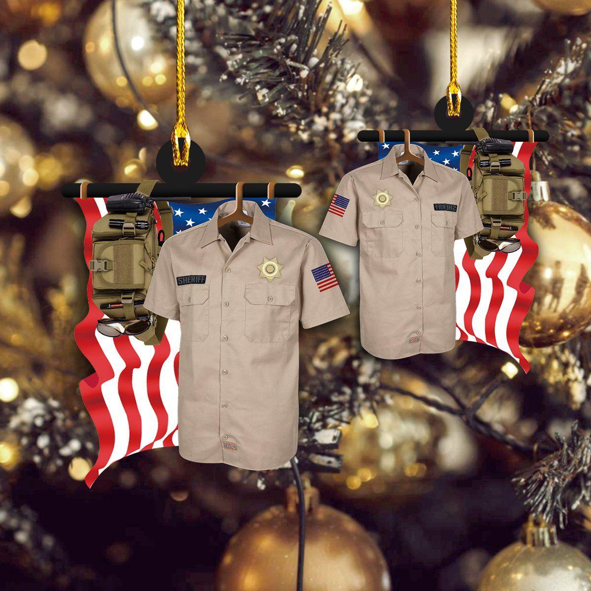 giftngon - Personalized Sheriff Christmas Ornament