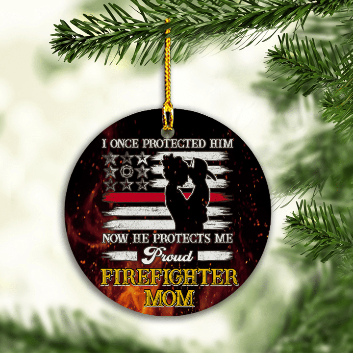giftngon - Personalized Firefighter Ornament | Proud Firefighter Mom
