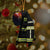 giftngon - Personalized Black Firefighter CAPITAINE Ornament, Custom Name & Number
