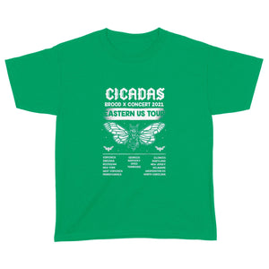 Divesart - Cicadas Brood x Concert 2021 Eastern US Tour Youth T-shirt - Giftngon Shop