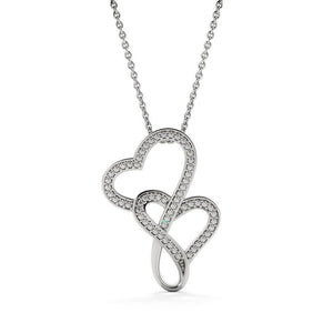 To My Future Wife Valentine's Day Double Hearts Necklace