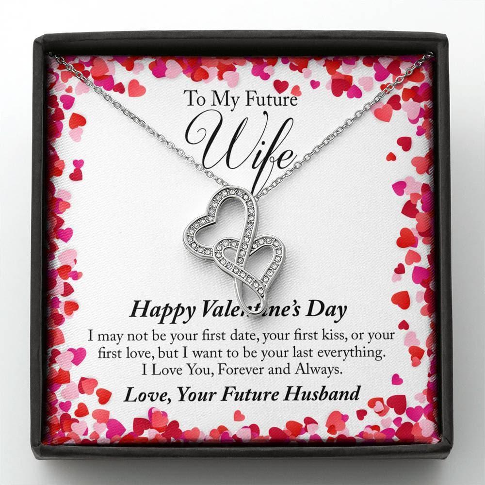 To My Future Wife Valentine's Day Double Hearts Necklace