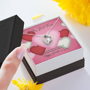 To My Best Friend Galentine's Day Forever Love Necklace