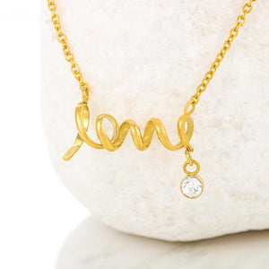 To My Beautiful Wife Valentine's Day Scripted Love Necklace