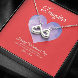 To My Daughter from Mom Valentine's Day Infinite Hearts Necklace