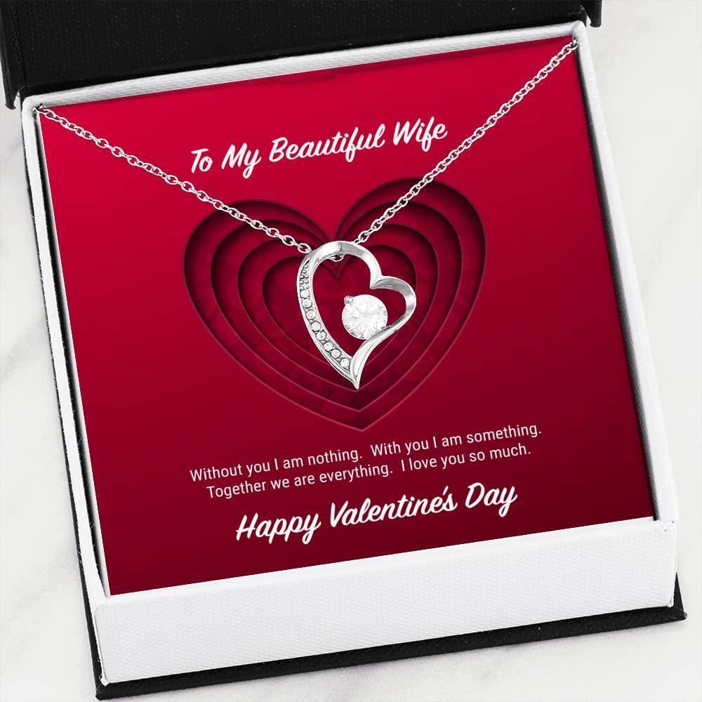 To My Beautiful Wife Valentine's Day Forever Love Necklace