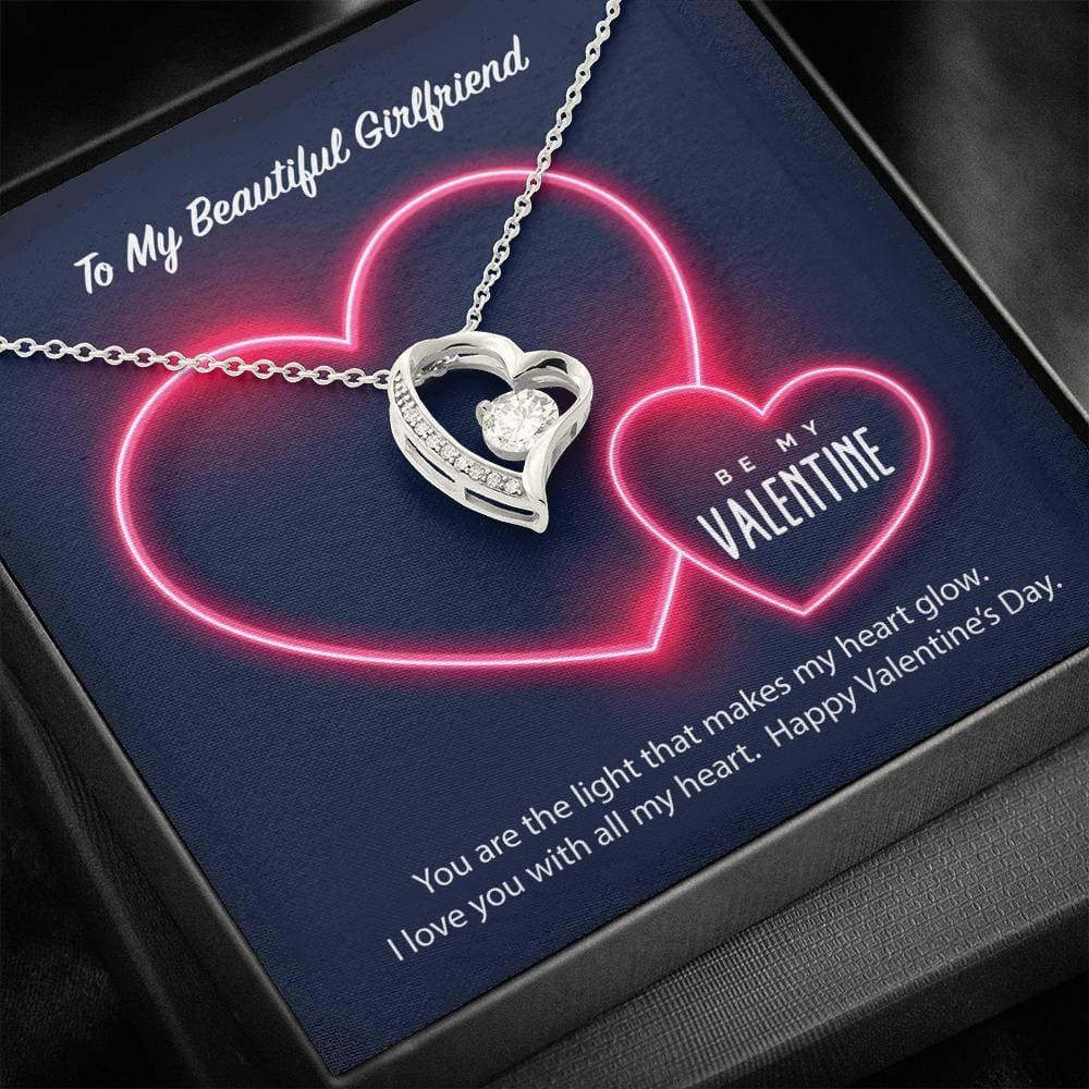 To My Girlfriend Be My Valentine Forever Love Necklace