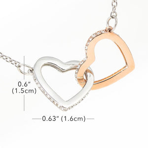 To My Daughter from Mom Valentine's Day Interlocking Hearts Necklace