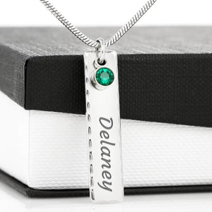 To My Future Wife Valentine's Day Birthstone Name Necklace