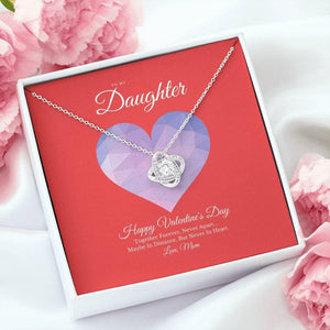 To My Daughter from Mom Valentine's Day Love Knot Necklace