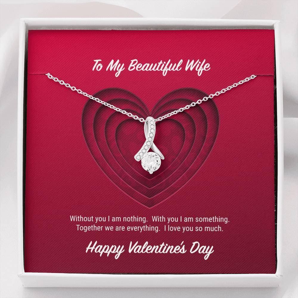 To My Beautiful Wife Valentine's Day Alluring Beauty Necklace
