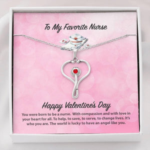 To My Favorite Nurse Valentine's Day Necklace