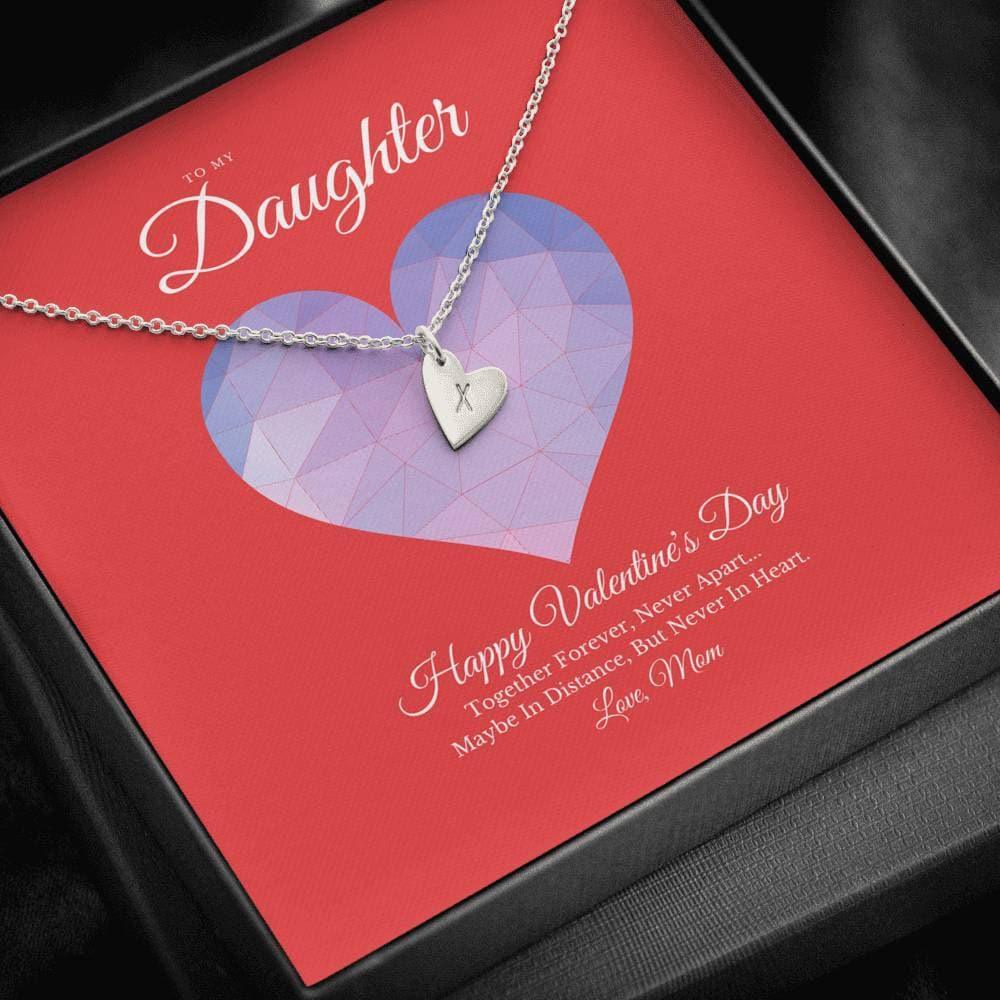 To My Daughter from Mom Valentine's Day Sweetest Hearts Necklace