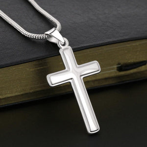 To My Granddaughter from Grandma Valentine's Day Cross Necklace