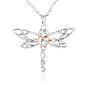 To My Granddaughter from Grandma Valentine's Day Dragonfly Necklace