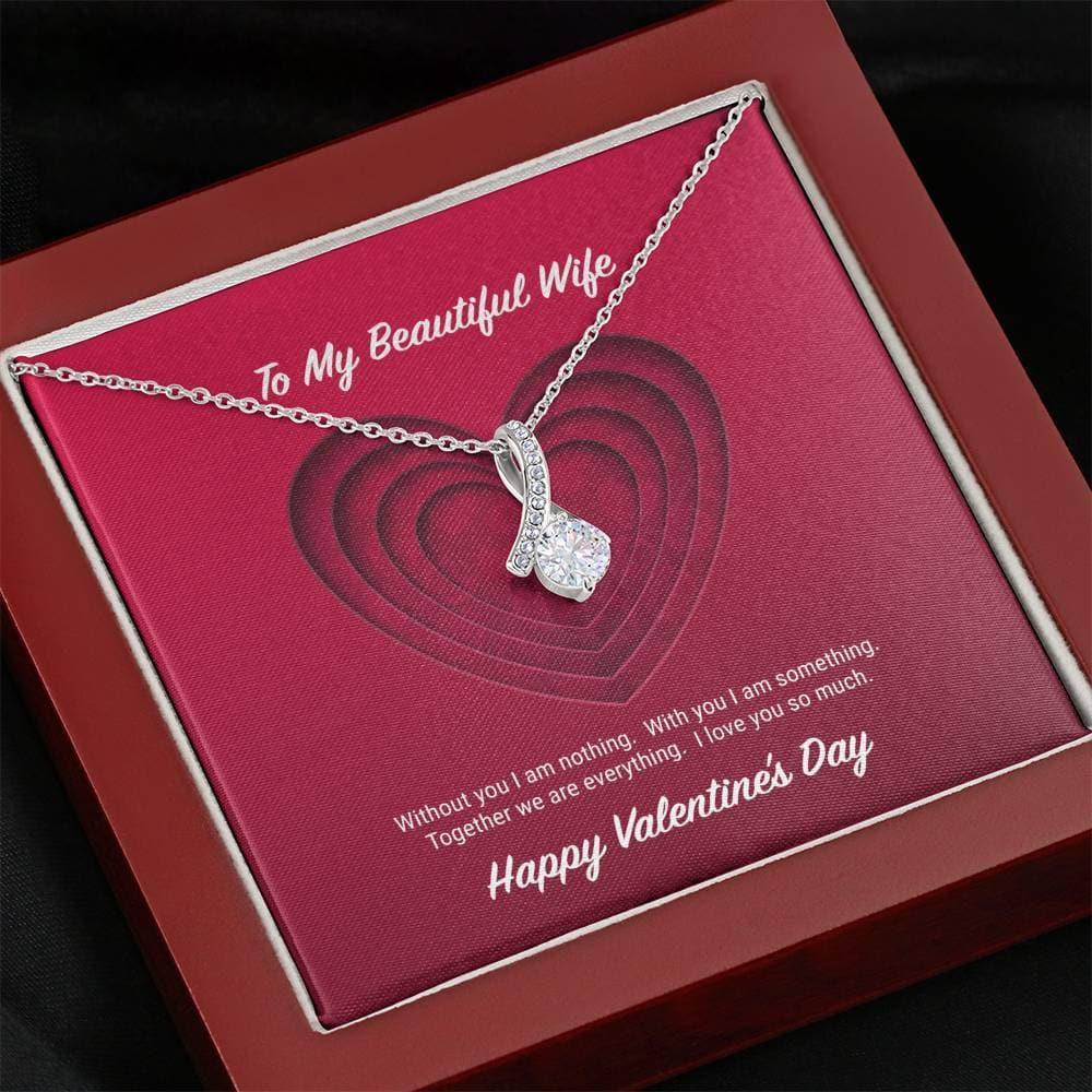 To My Beautiful Wife Valentine's Day Alluring Beauty Necklace