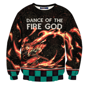 Dance Of The Fire God Unisex Wool Sweater