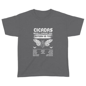Divesart - Cicadas Brood x Concert 2021 Eastern US Tour Youth T-shirt - Giftngon Shop