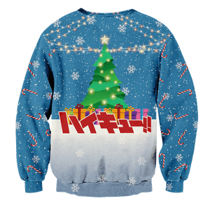 Fly High Christmas Unisex Wool Sweater