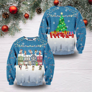 Fly High Christmas Unisex Wool Sweater