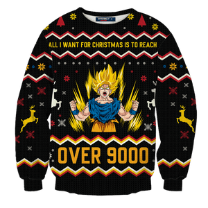 Over 9000 Christmas Unisex Wool Sweater