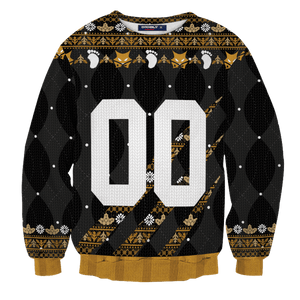 Personalized Team MSBY Black Jackals Christmas Unisex Wool Sweater