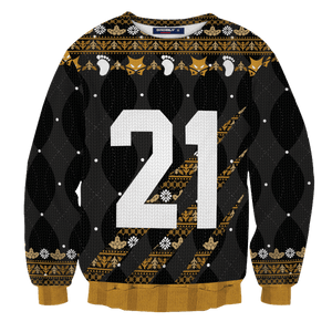 Personalized Team MSBY Black Jackals Christmas Unisex Wool Sweater