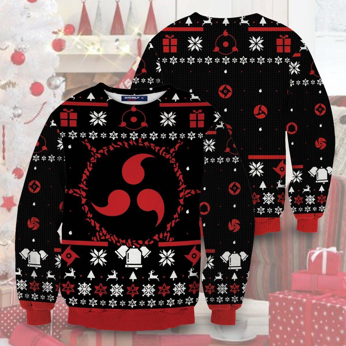 Sharingan Christmas Unisex Wool Sweater